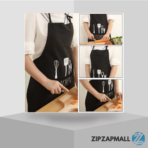 Celemek Apron Dapur Karakter / Celemek Masak Apron Anti Air Dewasa Hitam Polos Karakter / Celemek Baju Masak Anti Minyak Waterproof / Appron Barista Kopi Cafe / Telemek Masak / Celemek Untuk Kerja Cuci Piring Makan / Apron Masak Murah Ori