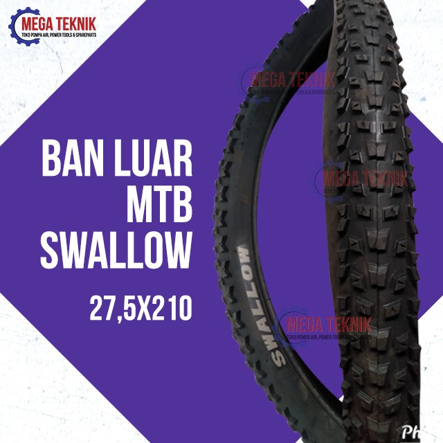 Ban Luar Sepeda Spd MTB Swallow Ukuran 27.5 x 210
