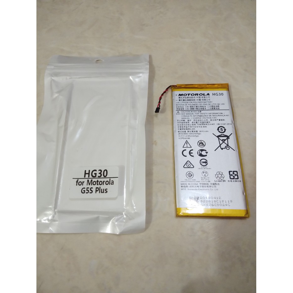 Baterai batre Motorola Moto G5S Plus HG30