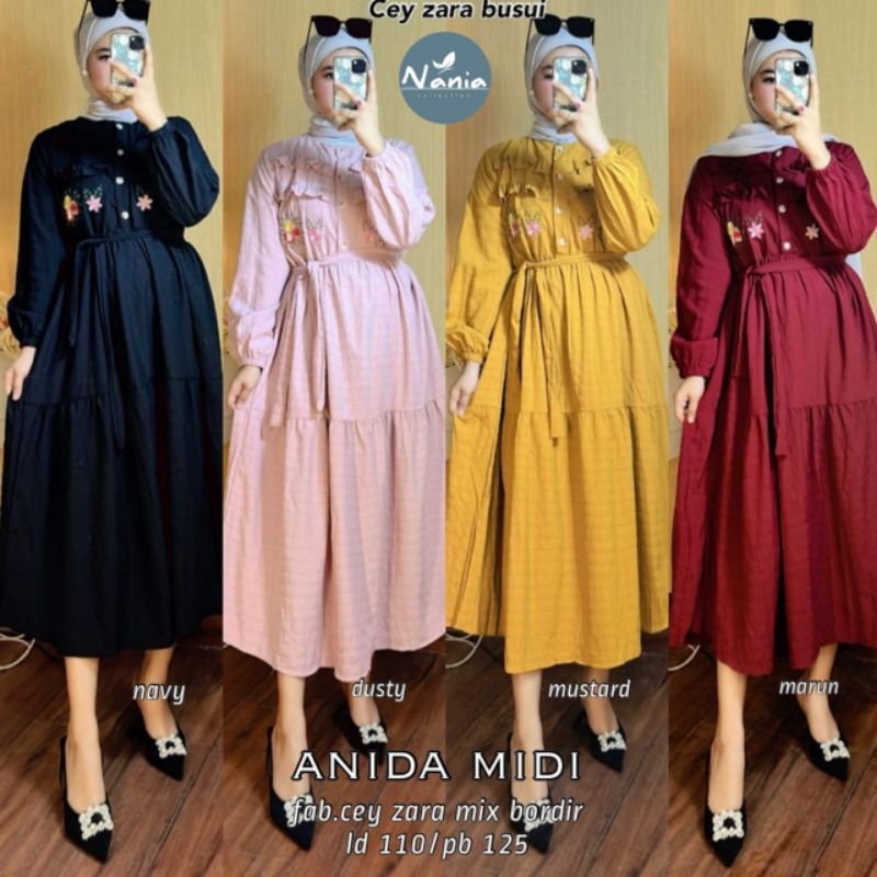 ANIDA MIDI / DRESS MIDI CEY ZARA MIX BORDIR