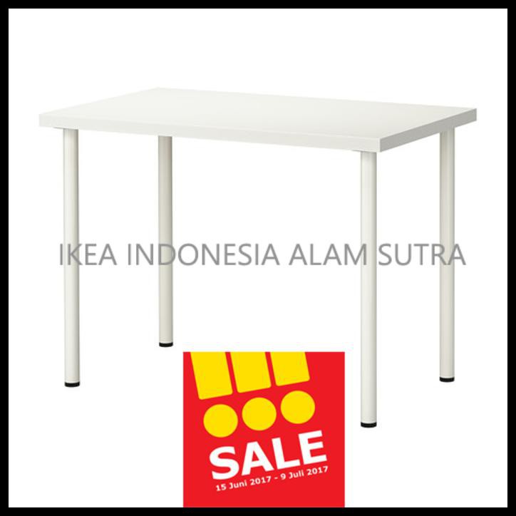 SALE IKEA LINNMON/ADILS (MEJA PUTIH) 100X60CM - Putih