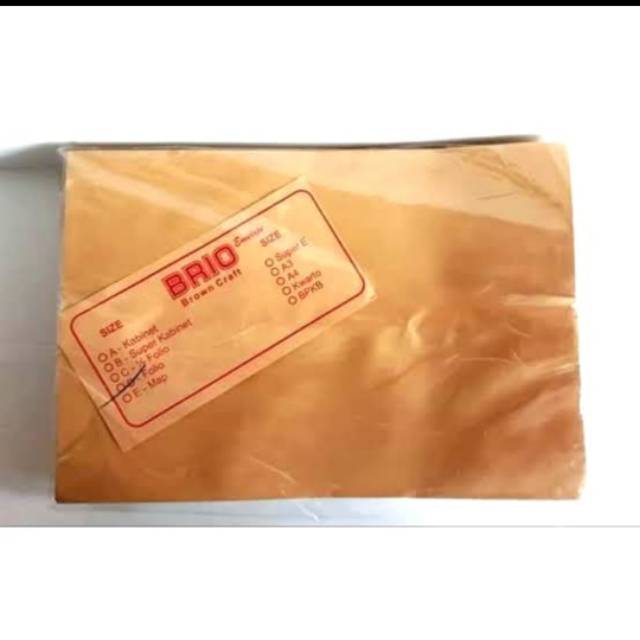 

AMPLOP COKLAT BRIO ( FOLIO, BPKB , SUPER E, A4, A3 )