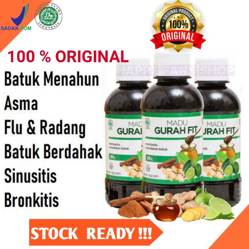 MADU GURAH FIT 100% Original - Obat batuk flu, sesak nafas