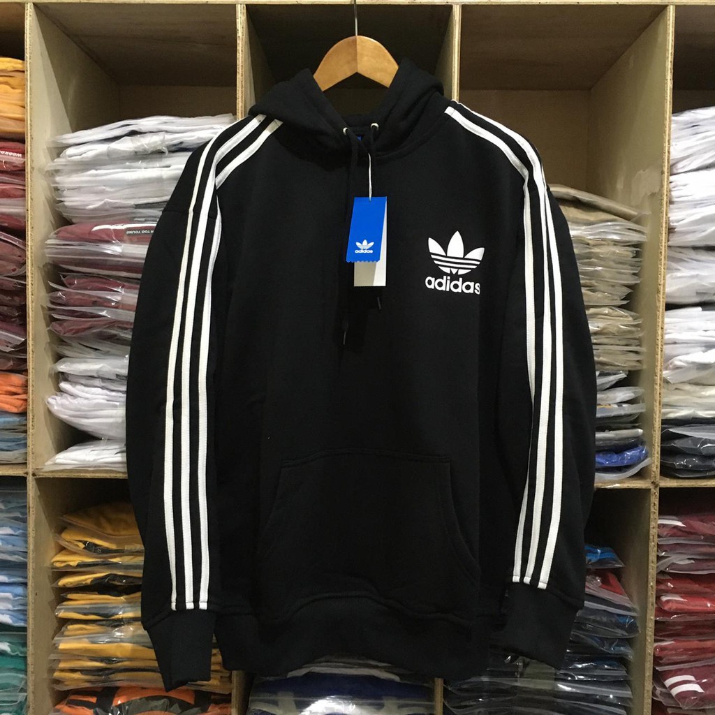 Hoodie Adidas 3 Stripes Black