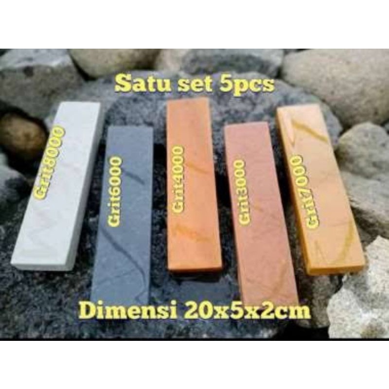 Batu Asah Alam Bogor 1 set 5 Buah