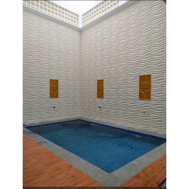 panel 3D beton, wallpanel 3d beton, ornamen dinding