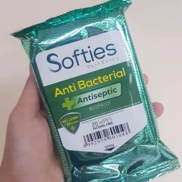 Softies Tissue Anti Bakteri 20 Wipes | Tissue Antibacterial | Tissue Basah