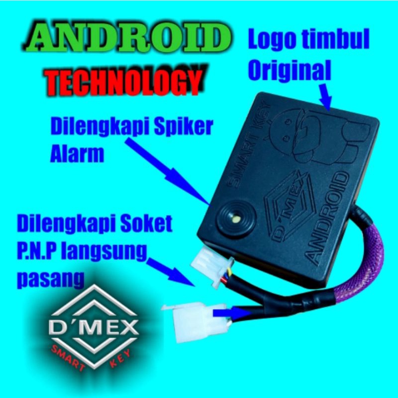 DMEX ANDROID SMARTKEY ALARM MOTOR SENSOR SENTUH UNTUK SEMUA TIPE