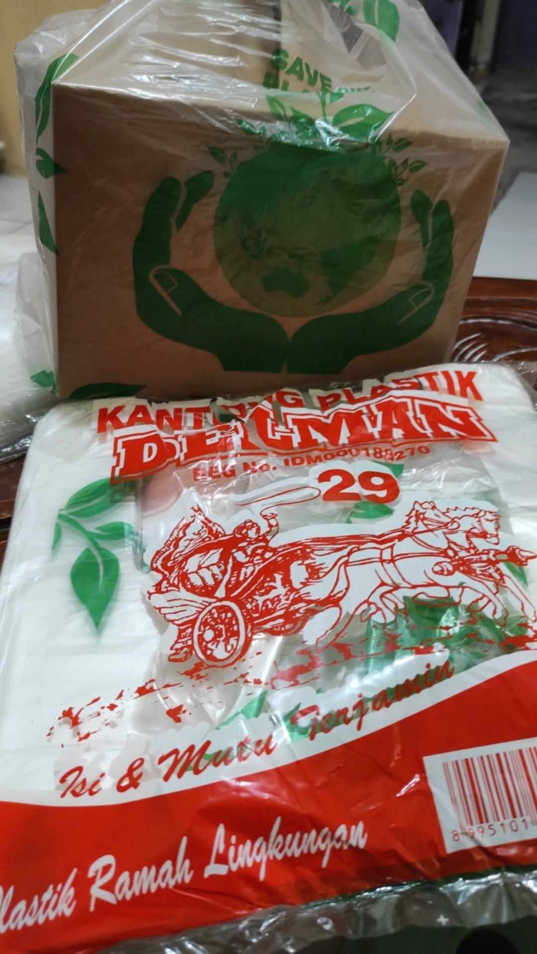 Kantong Plastik Transparan Belanja Ramah Lingkungan Delman 500gr