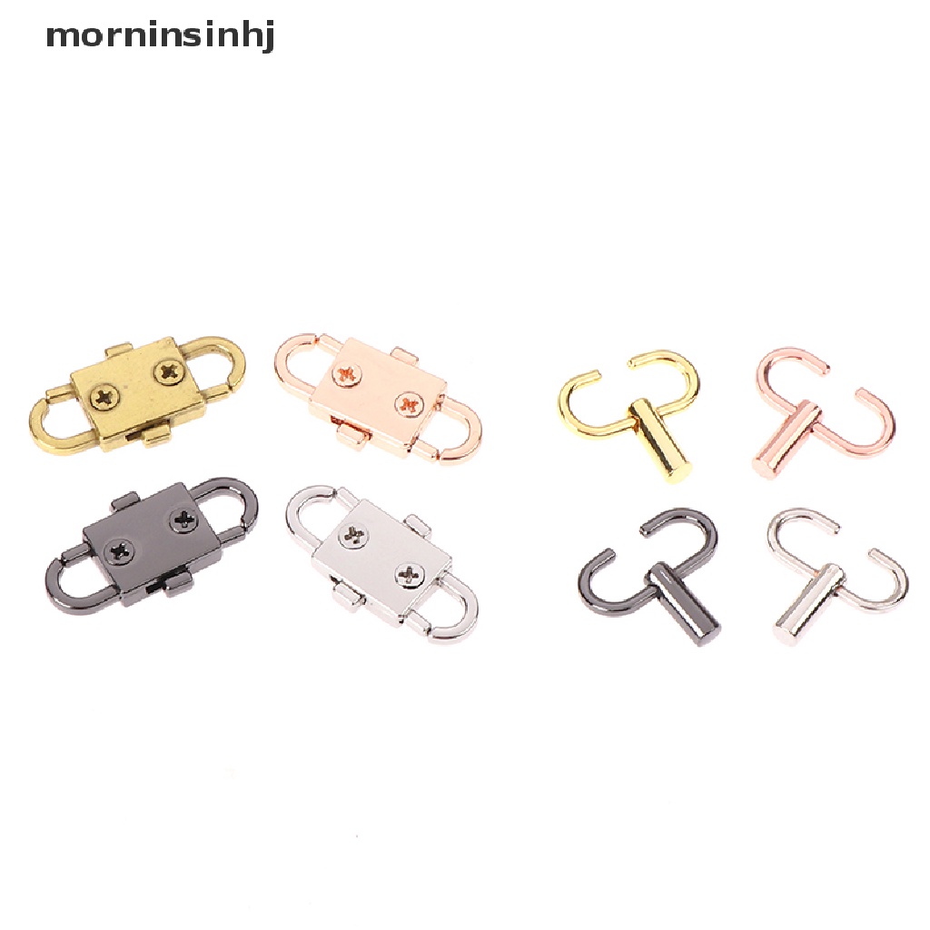 Mornin 4pcs Klip Gesper Metal Adjustable Untuk Tas Handbag