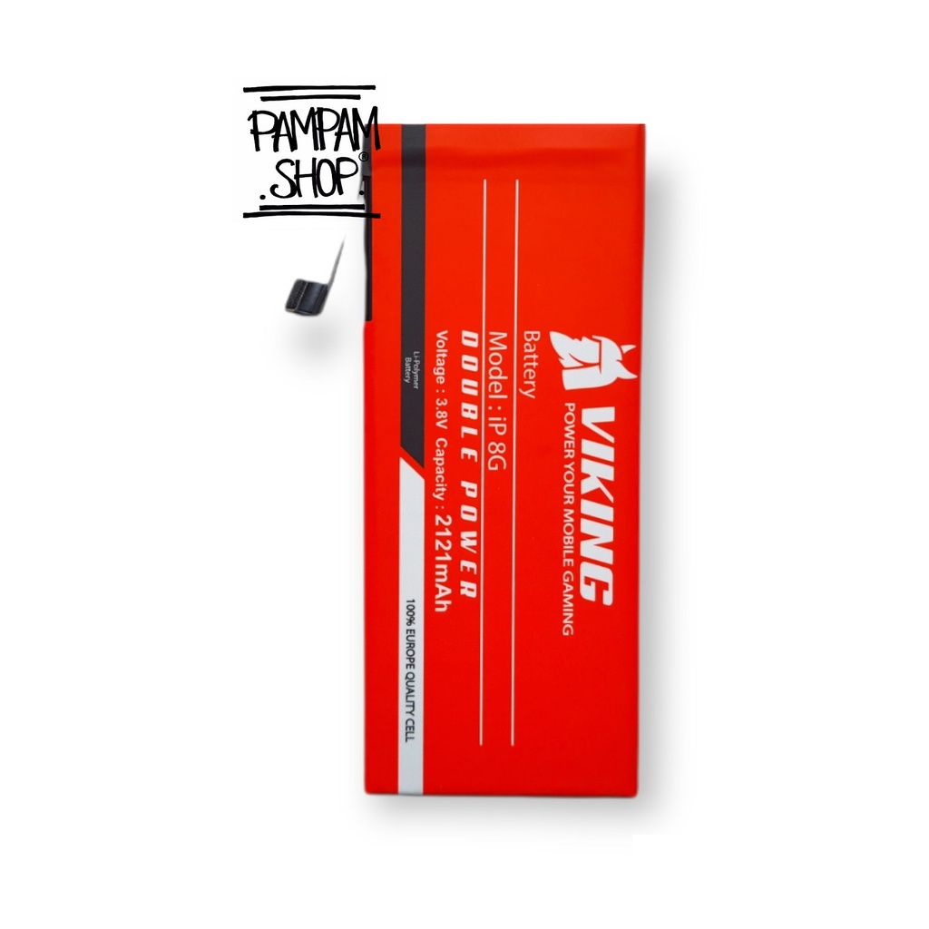 Baterai VIKING Double Power for Ip 8 8G Batre Batrai Battery Dual Iphone