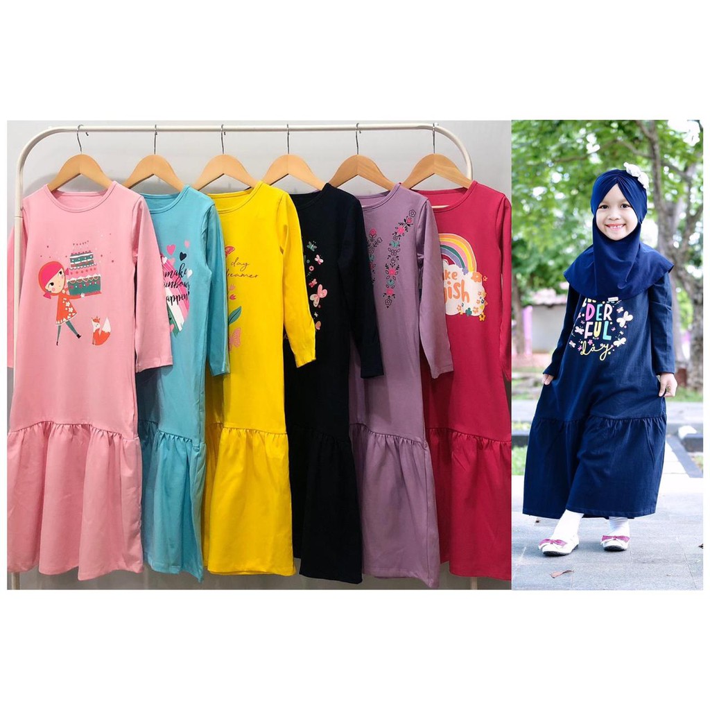 Busana Muslim Anak Baju Aini Adalah Baju Muslim Anak Perempuan Dengan