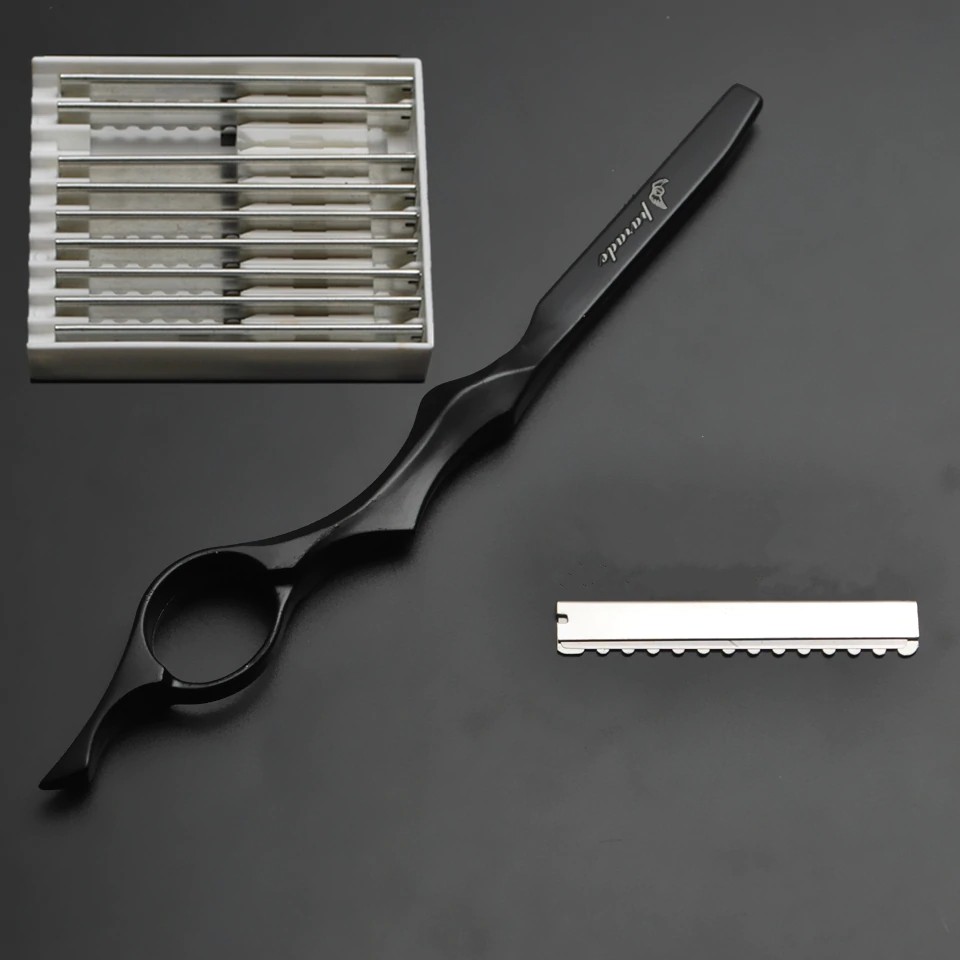 

[ READY STOCK ] Professional Haircutting Sharp/thin Blade Barber Razor Thin Knife Cutting Scissor