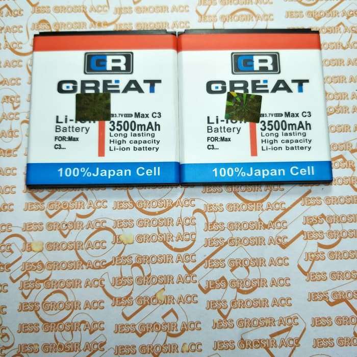 Baterai Battery Batre GREAT Double Power IC Protection ANDROMAX C3 , H11308
