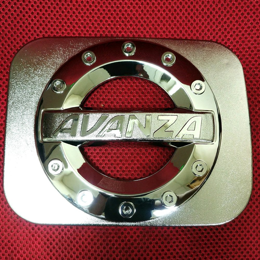 TANC cover tutup bensin TOYOTA avanza  2004 sampai 2011 CHROME CROME hitam doff plastik abs tempel 2010 2009 2008 2007 2006 2005