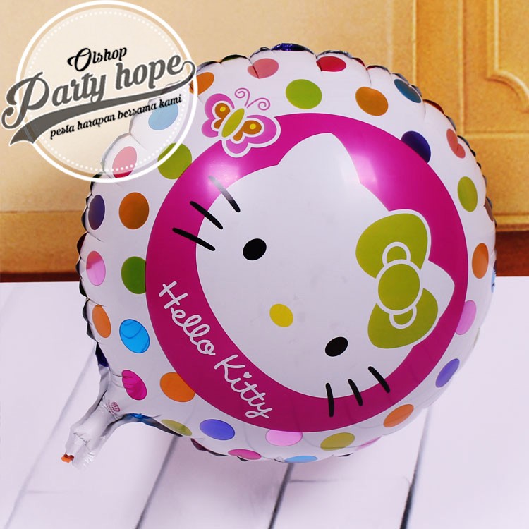 Balon  hello kitty / Balon Bulat hello kitty / Balon Foil hello kitty / Balon bulat