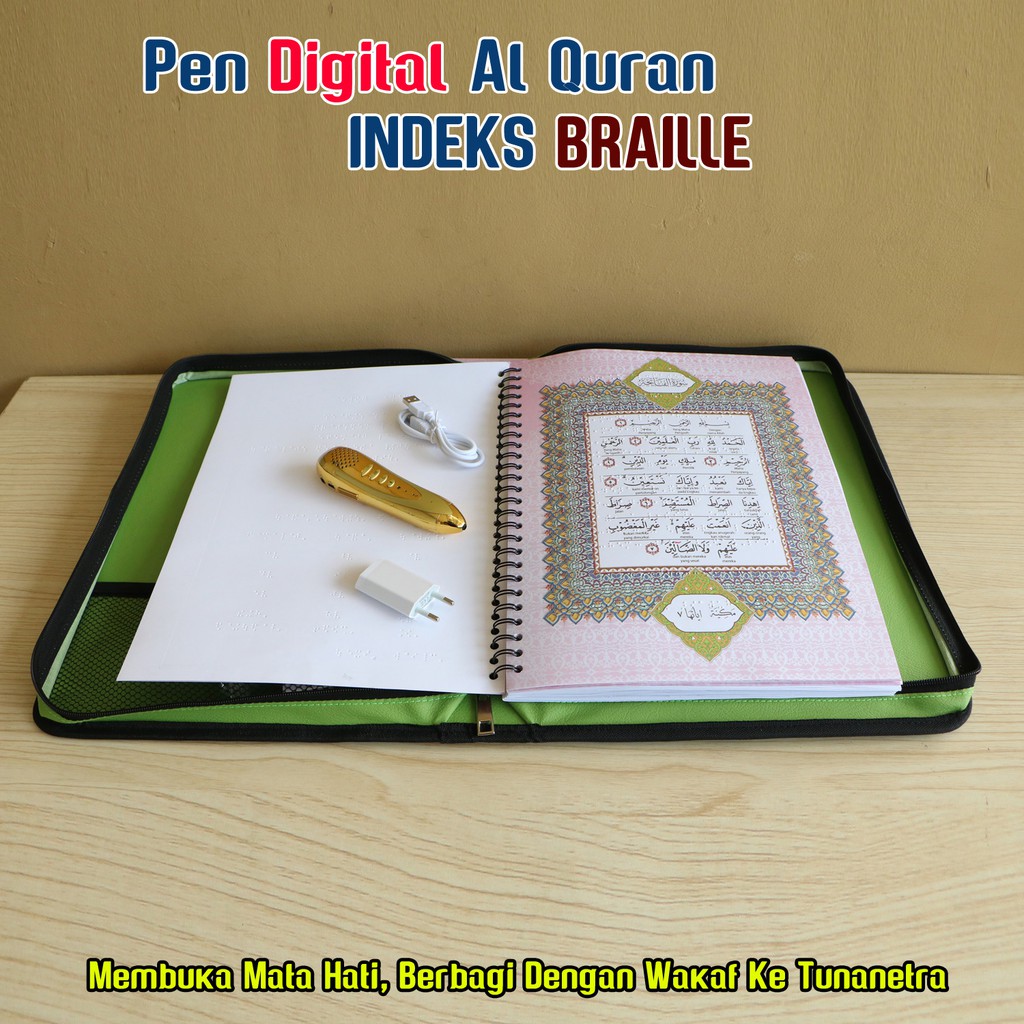 Pen Digital Al Quran Indeks Braille Tunanetra TERBARU Bonus Audio Dzikir