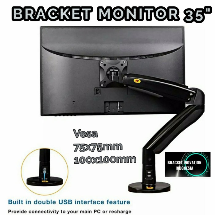 BRAKET/BRACKET/BREKET MONITOR 32-35 INCH JEPIT MEJA ARM MONITOR