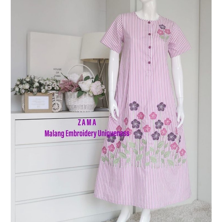 NGLPR-S DRESS PANJANG RUFFLE KEKINIAN  HOMEDRESS DALIY ZAMA DASTER MALANG size S