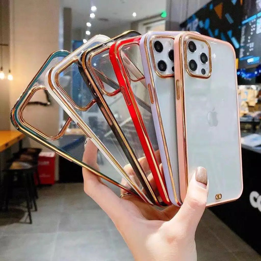 CASE GOLDEN SQUARE CHOROME  IPHONE 12 /12 PRO /12 PRO MAX / XS MAX /7 PLUS / 8 PLUS/ 6 PLUS