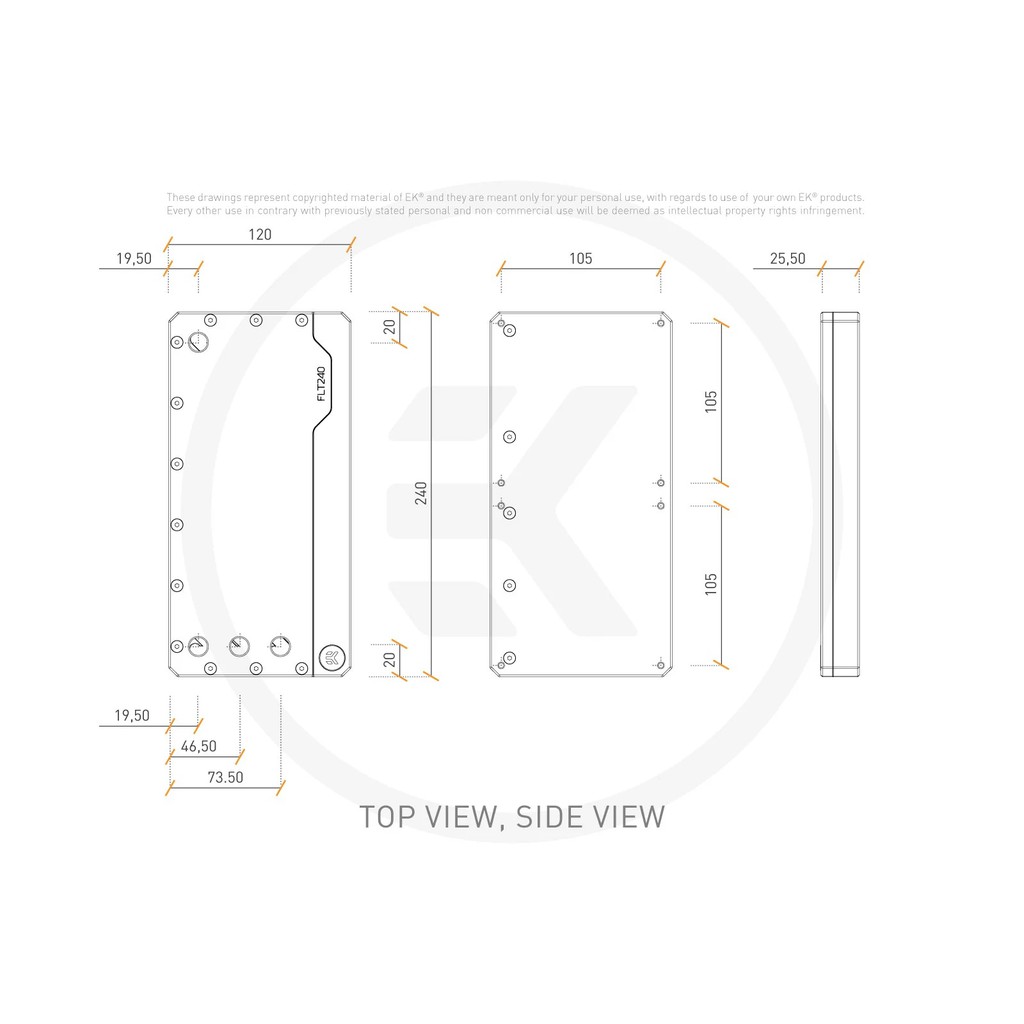 EKWB EK Quantum Volume FLT 240 D-RGB - Plexi