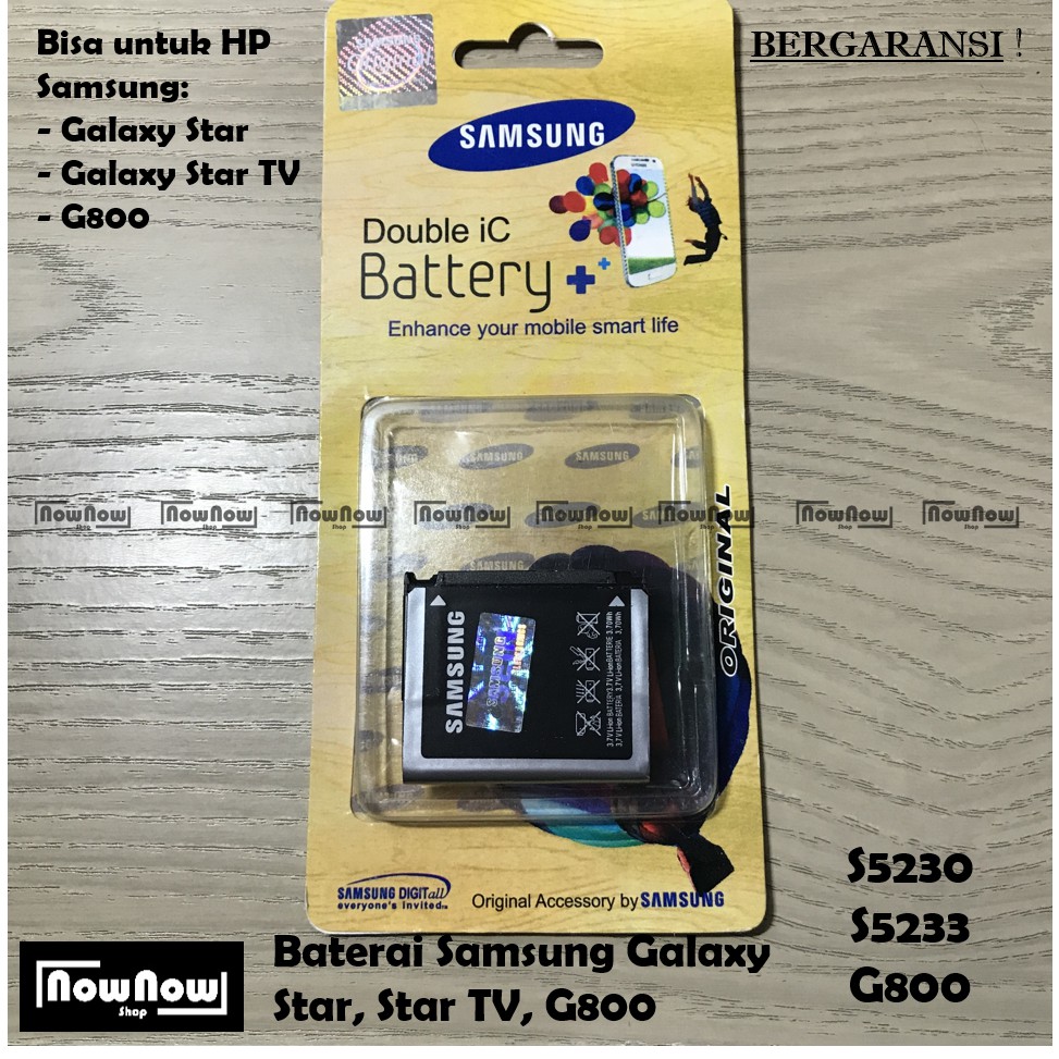 Baterai Samsung Galaxy Star S5230 - Star TV S5233 - G800 Original Batre Battery SEIN