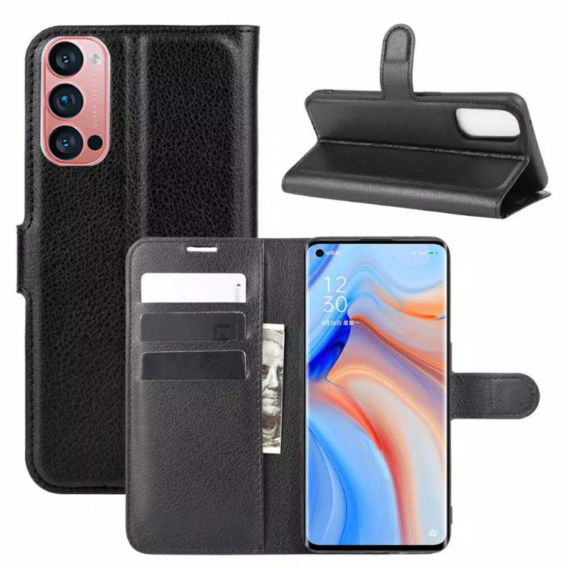 Original Case Flip Oppo Reno 5 2021 Leather Cover Casing Case Wallet Dompet