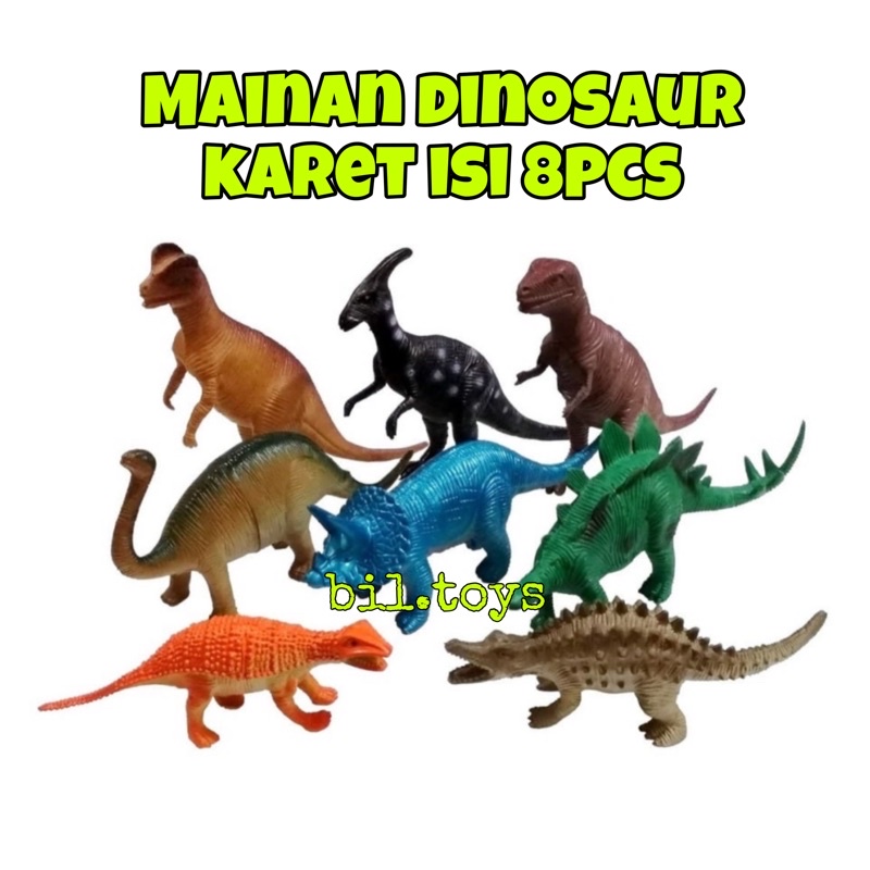 MAINAN BINATANG KARET DINOSAURUS DINOWORLD MAINAN EDUKASI ANAK MAINAN LAKI PEREMPUAN HEWAN KARET