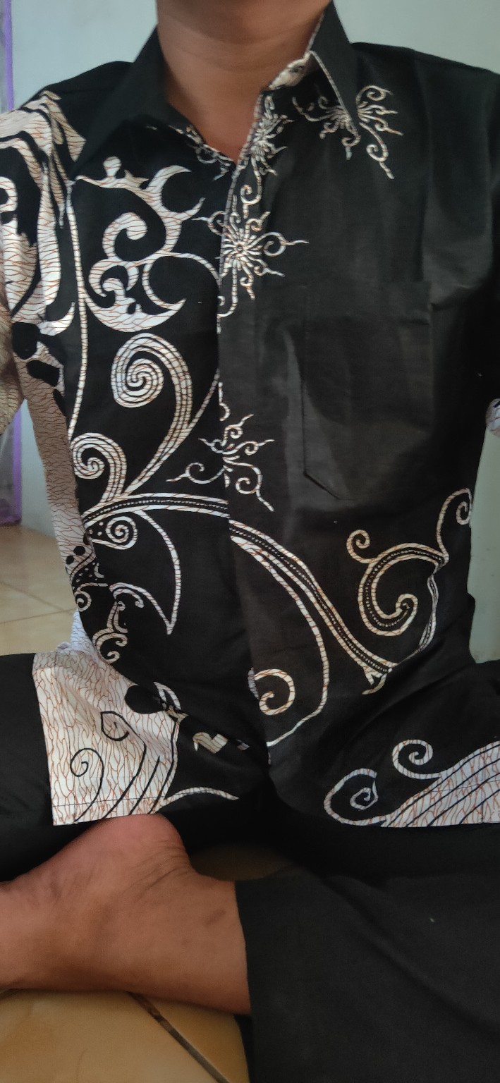 Nailo Batik Hrb026 Kenongo Kemeja Tosca Pendek Pekalongan Padi M L Xl Sogan Tulis Halus Kemeja Batik