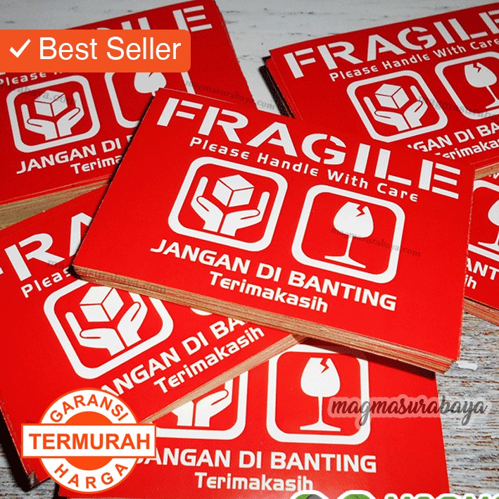 

Stiker Fragile isi 50pcs - Sticker Fragile Handle with care