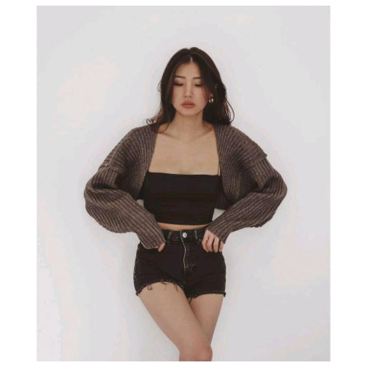 LIAM BOLERO CARDY / OUTER KNIT PREMIUM / CROP CARDY / CANDY SHORT CARDY 7 GET / KARDIGAN RAJUT / LIAM OVERSIZE
