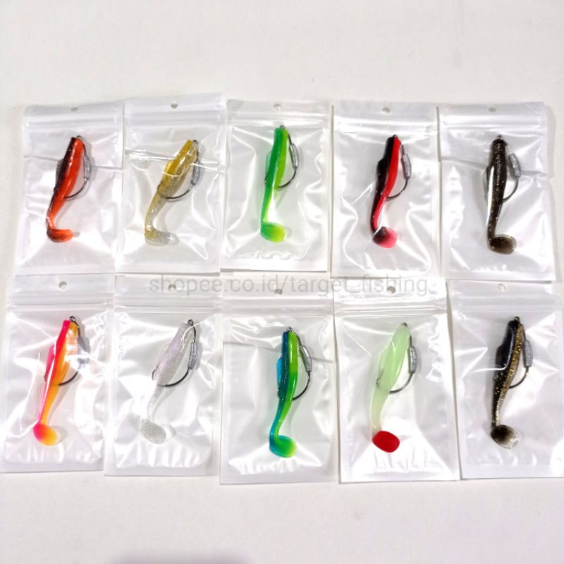 Soft Lure ZMAN 8cm Replika Plus Kail Wormhook Siap Pakai - Umpan Casting Gabus Haruan Kerandang Softlure