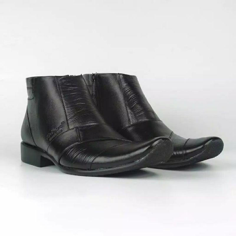 SEPATU BOOTS FORMAL PRIA LIKE ZIPPER KULIT ASLI