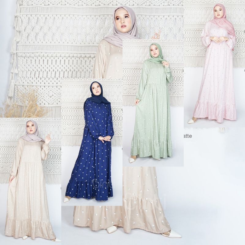 COD ORIGINAL BINTI FLOWER GAMIS JUMBO BIGSIZE LD 130 GEBY ISLAN WINNA KATUN VISCOSE FIT XXXL GAMIS MUSLIM BIGSIZE MOTIF bunga-1