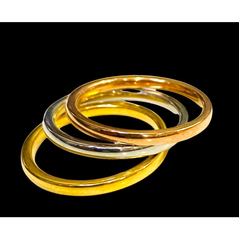 cincin satu set isi 3pcs//cincin kroncong titanium//titanium//cincin ring