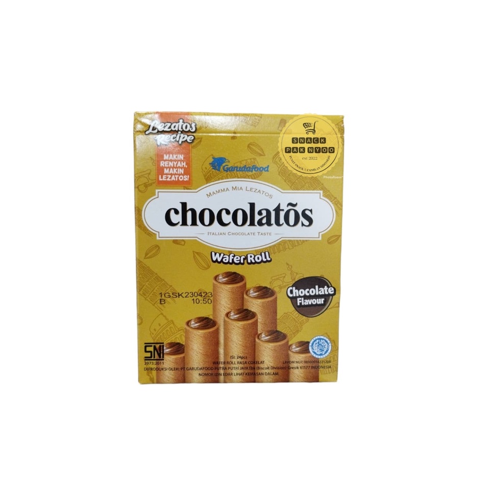 

Chocolatos Wafer Coklat Box 24 x 8.5 gr/ASTOR GARUDA FOOD Chocolatos 8.5gr x 24 (1 Box)/