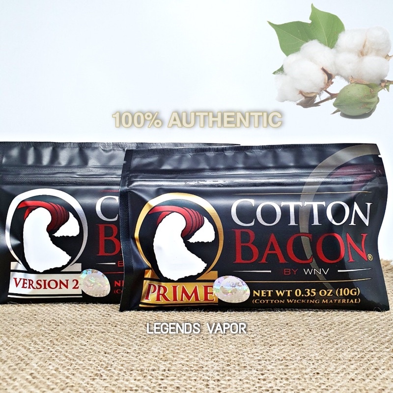 KAPAS VAPE COTTON BACON PRIME AUTHENTIC MADE IN USA