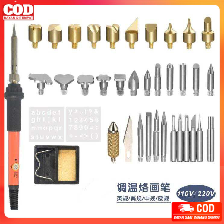 

Solder Alat Lukis Wood 37 Set Burning Pen Pyrography - 9GOT07MC