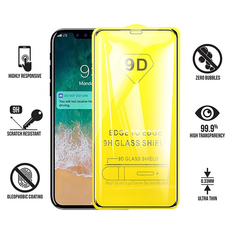 Tepred Glass Screen Protector Full Cover Ketebalan 0.33mm Aneka Warna untuk Iphone