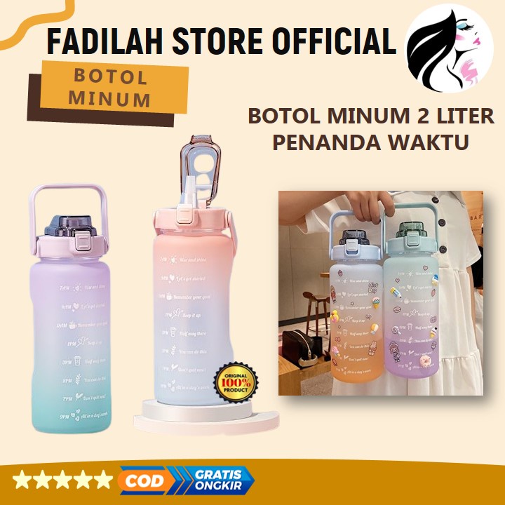 Tempat Minum Sedotan Anak Botol 2 Liter Viral Murah Korea