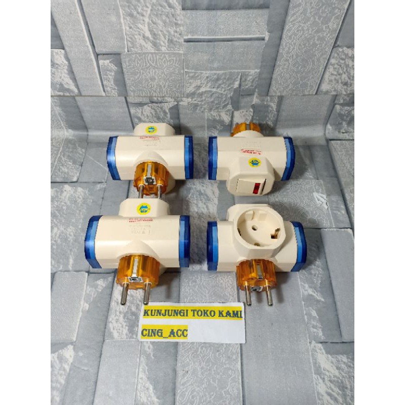 Steker T Arde VYBA Cabang 3 Saklar SNI