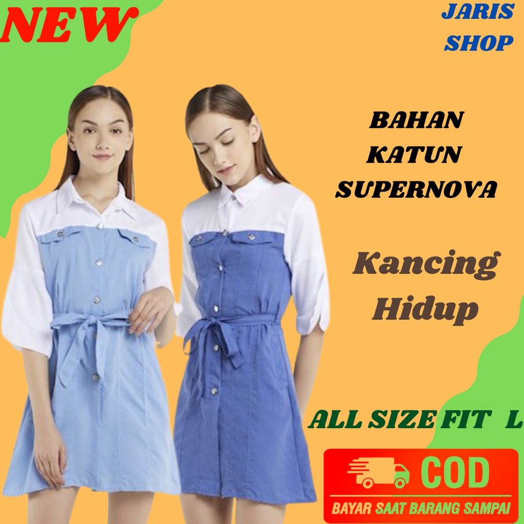 Baju Perempuan Dewasa Kekinian Korean Mini Dress Katun Import Premium Dres Pendek Wanita Drees Korea