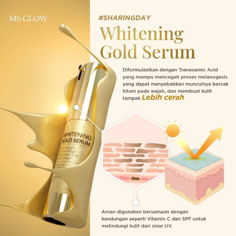 MS GLOW WHITENING GOLD SERUM/WHITENING GOLD SERUM 24K