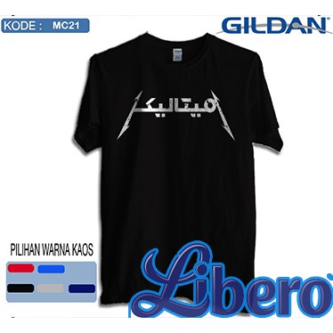 Kaos Tshirt Baju Combed 30S Distro metallica tulisan arab kaos custom pria wanita