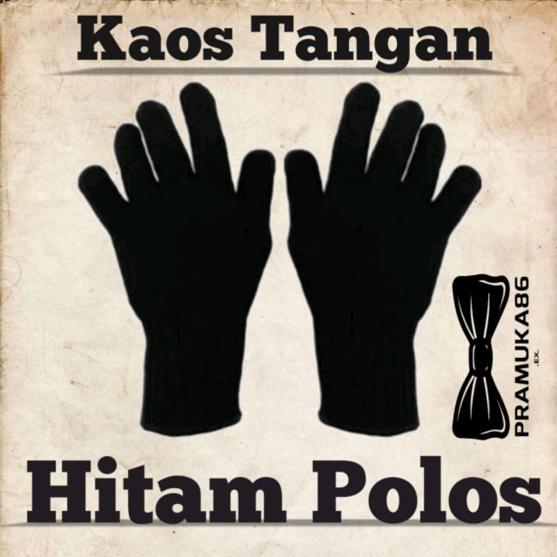 Kaos Tangan Hitam Polos - Sarung Tangan Hitam Polos