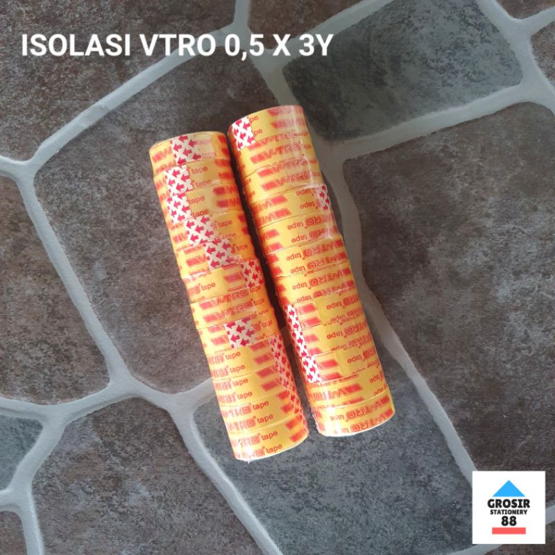 

Isolasi Solatip Bening V-TRO 0,5x3Y (12 ROL)