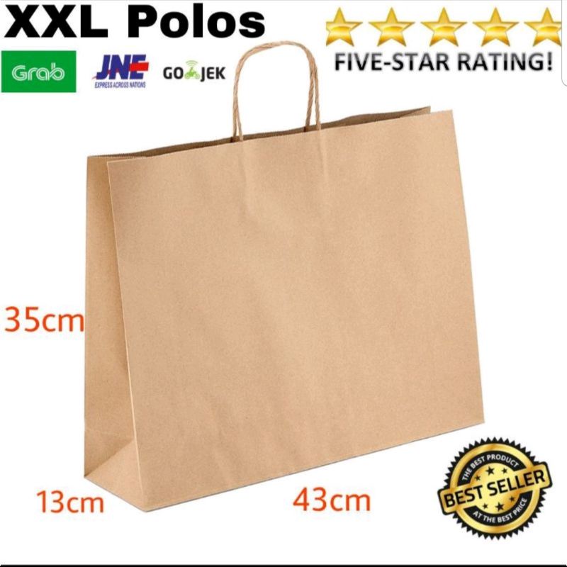 

43x13x35 Paperbag XXL Polos besar, jumbo, tas kertas | tas belanja, goodie bag, shopping bag ,