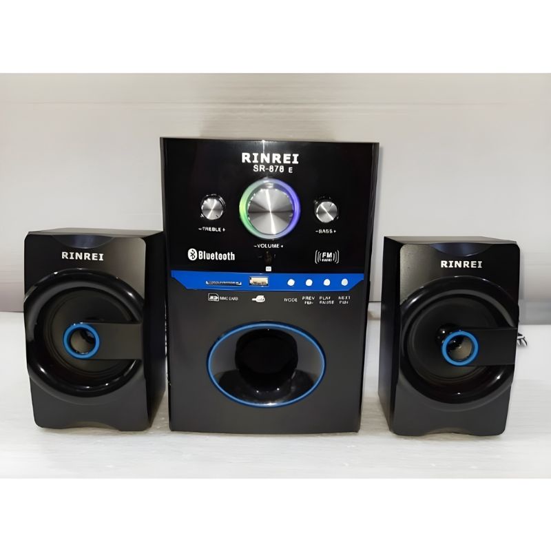 Speaker Aktif RINREI SR 878 E / SR 878 N Audio Multimedia 2.1 Super Woofer Bluetooth Super Bass - USB - SD Card - Radio - Remote - Speaker Rinrei SR-878E Speaker Bluetooth~FMS