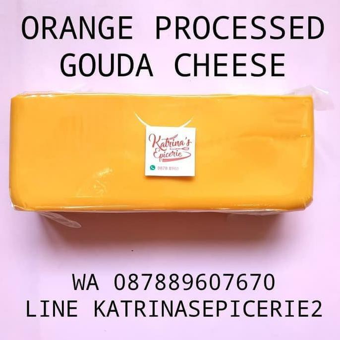 

1 KG Keju Orange Processed Gouda Cheese - Mirip Keju Kraft