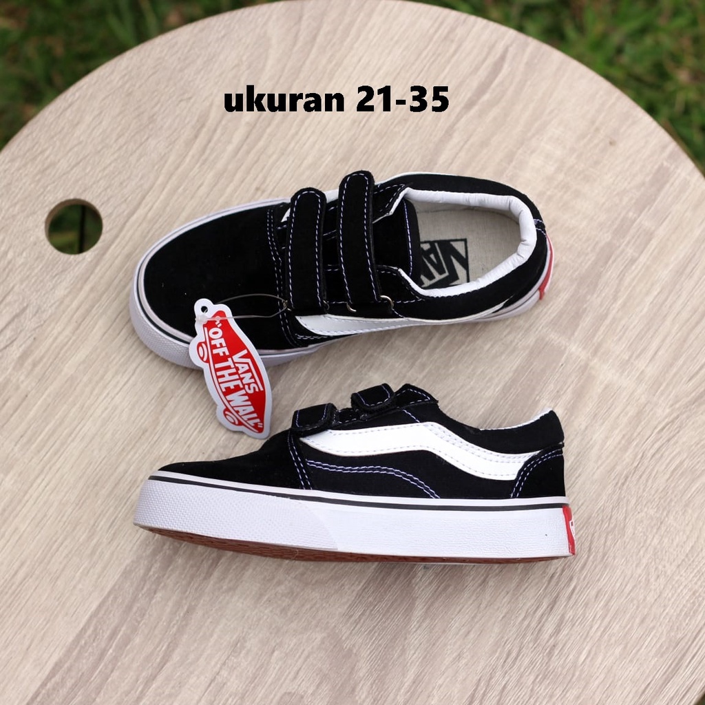 Sepatu V4ns Sekolah Anak Laki Perempuan V4ns Kid's Old Skool Classic Anak Umur 2 3 4 5 6 7 Tahun